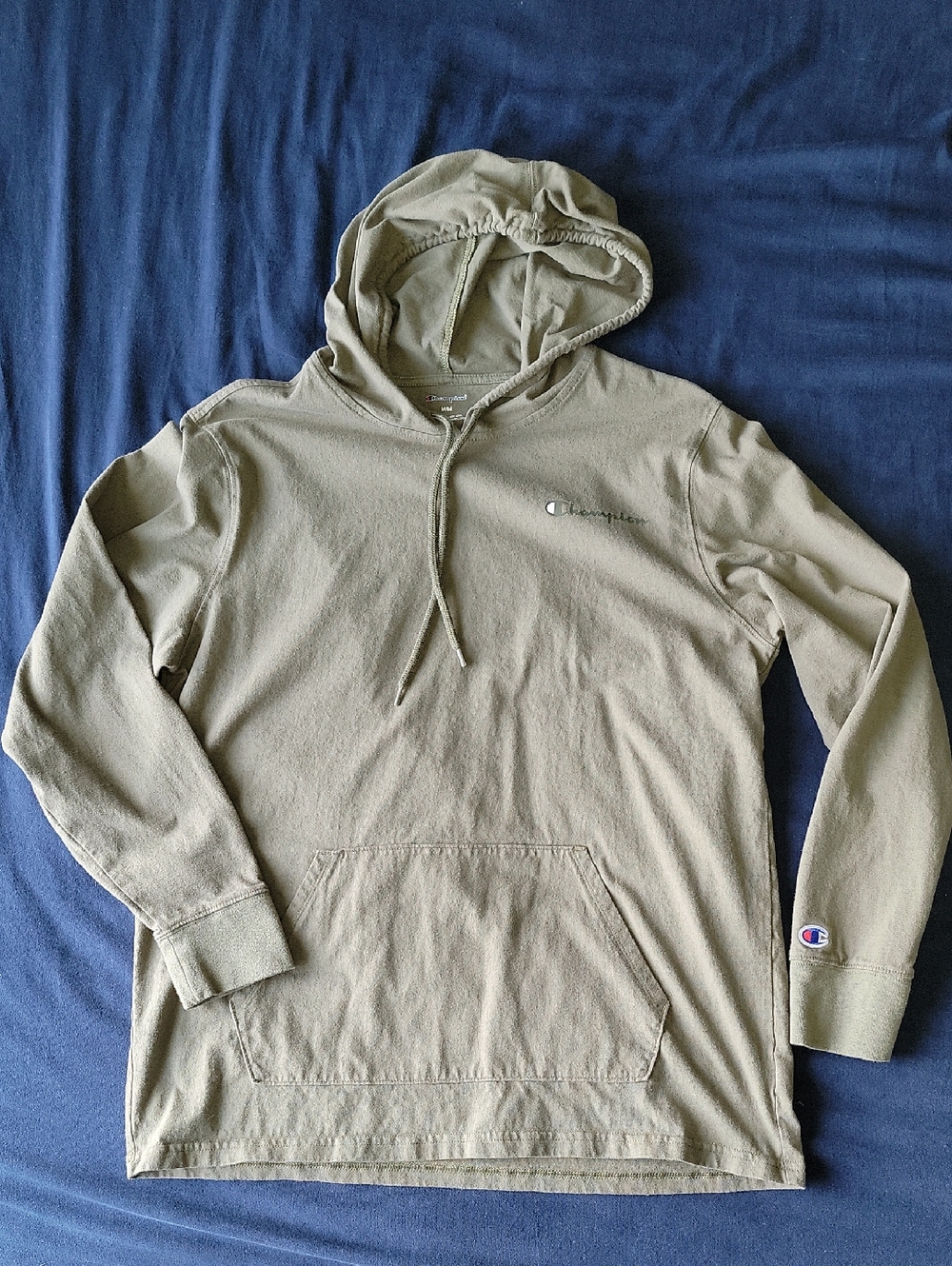 Champion Olive Green Pullover Hoodie with Front Pocket